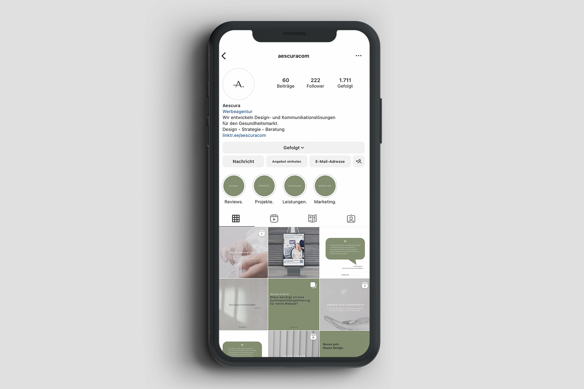 Chiara Hruby Lateo, Aescura, Social Media Marketing, Instagram