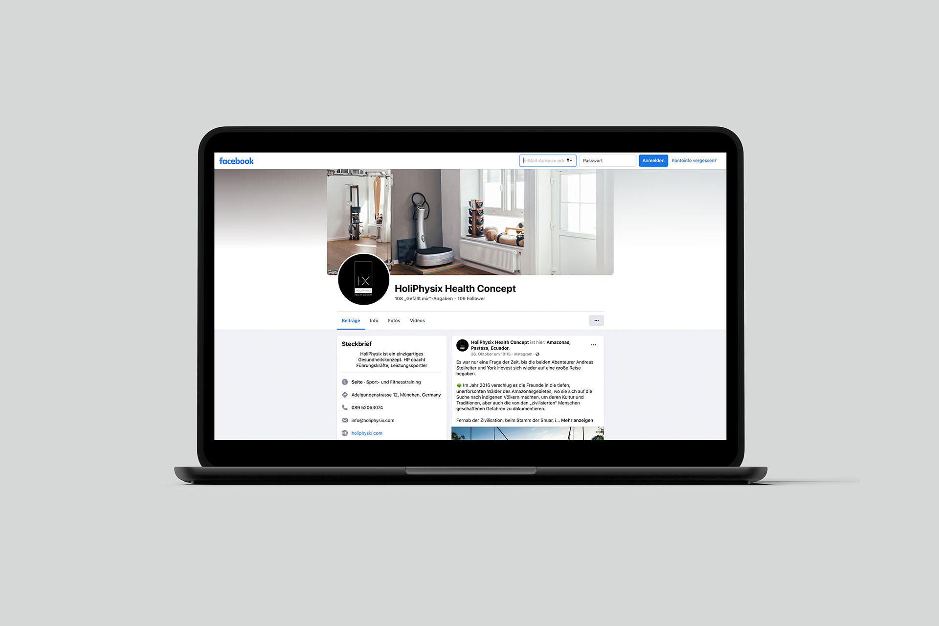 Chiara Hruby Lateo, Holiphysix, Social Media Marketing, Facebook