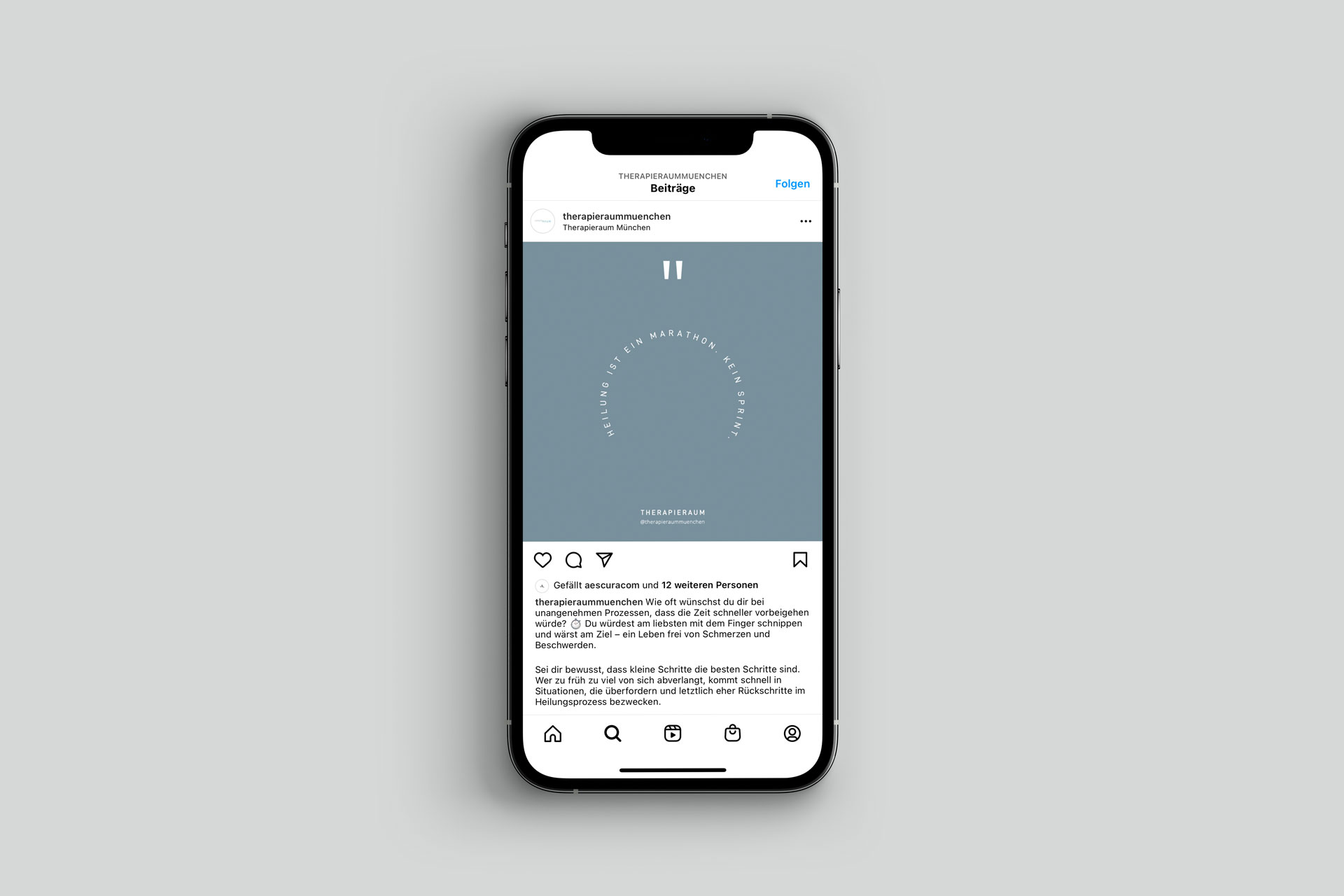 Chiara Hruby Lateo, Therapieraum, Social Media Marketing, Instagram