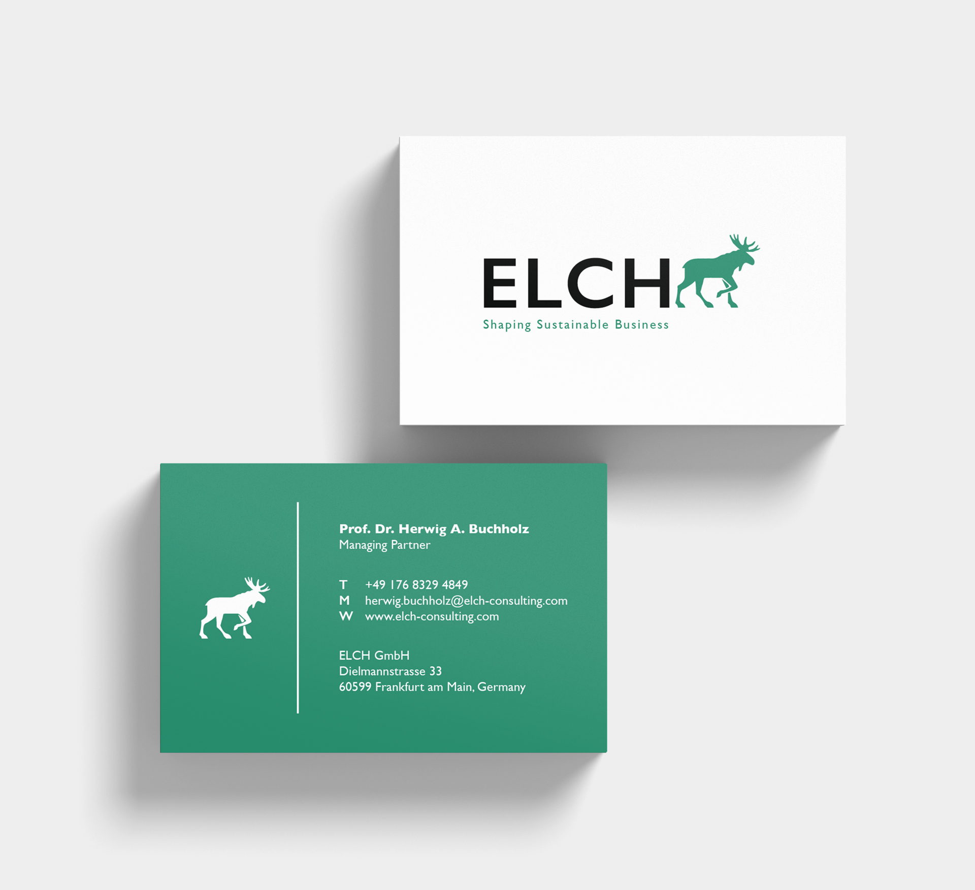 Chiara Hruby Lateo, Elch, Corporate Design, Printmedien, Visitenkarten