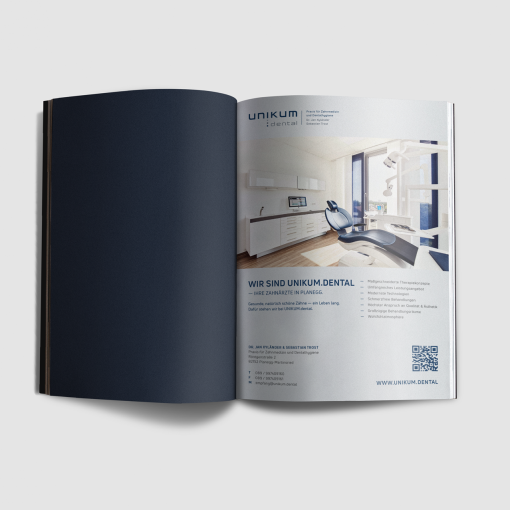 Chiara Hruby Lateo, Unikum.dental, Printmedien, Anzeigen-Kampagne