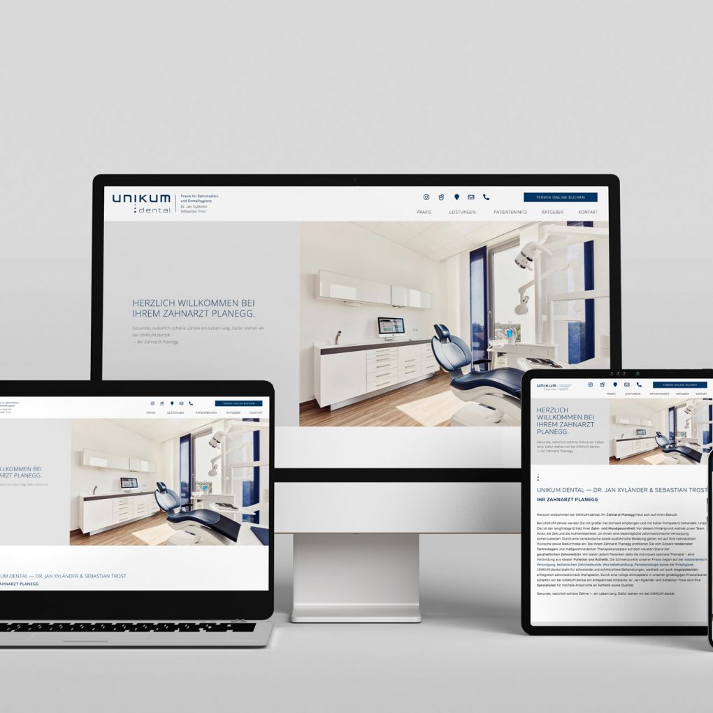 Chiara Hruby Lateo, Unikum.dental, Webdesign, SEO, Responsive Design